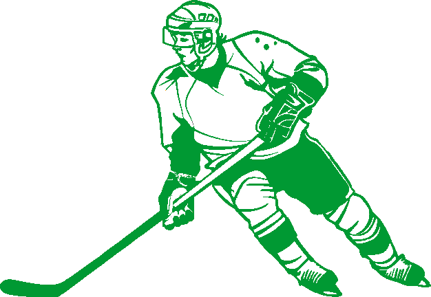 Green Hockey Player